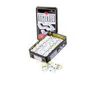 Engelhart - 250102 - Juego de Dominó en Caja de Metal - Juego de Estrategia para Niños y Adultos (Doble 9)