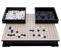 Engelhart-250416 - Juego de Go Grande - Tablero de Lujo XL de Madera 50 × 44 × 8 cm - 361 Piezas de Plástico 21 mm - Versión Tradicional Duradera - Estrategia Japonesa