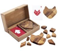 Engelhart 350101 - Tangram Competitivo - Corazón - Puzzle de Madera ecológico - 1 o 2 Jugadores - Desde 4 años