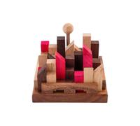 Engelhart - 350140 - La Ciudad Infernal Rompecabezas de Madera, Nivel difícil - 11 Piezas - 13 Combinaciones - a Partir de 10 años - ecológico