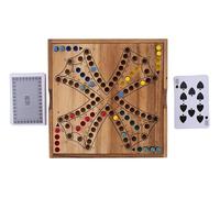 Engelhart - 350262 - Juego de Tock de Madera ecológica en Estuche portátil - 4 Jugadores - Juego de Cartas - Desde 6 años - Juego de Estrategia Divertido