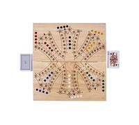 Engelhart - 350264 - Juego de Tock XL de Madera con Estuche Plegable de Caucho - 6 Jugadores - Juego Tradicional Canadiense - Juego con Cartas - Desde 6 años