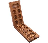 Engelhart 350320 - Awale de madera - Juego ecológico africano - 2 jugadores - 5.2 x 9.6 x 1.9 pulgadas