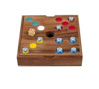 Engelhart 350441 - Juego caída cerditos cerámica - Juego Familiar Madera ecológica - 60 cerditos cerámica - Dados incluidos - Caja Madera - Juego niños 6+