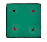 Engelhart - 390850 - Tapete de Juego Cuadrado Verde - 120 cm x 120 cm - Algodón con 4 Aplicaciones - Lavable a 30°C