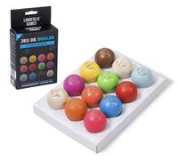 Engelhart Bola Objetivo Petanca Ø 30 mm - Pack 12 Buts (10 Colores + 2 Naturales) - Boliche de Madera para Juego de Boules 010147