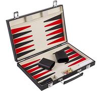Engelhart - Conjunto de Backgammon Rojo Blanco y Negro de 36 cm. - 250505