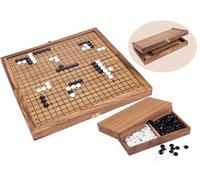 Engelhart - Juego de Go de Madera - Mesa de Reflexión y Estrategia - Ecológico - A Partir de 8 Años - 31 x 31 x 2,5 cm
