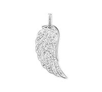 Engelsrufer ala colgante para las mujeres 925 Sterling Silver con cristales blancos 42 mm