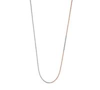 Engelsrufer Cadena de plata de ley rodiada y chapada en oro rosa y plata - cierre de mosquetón - longitud: 70 cm, Länge 70 cm, Plata esterlina, No es una piedra preciosa