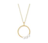 Engelsrufer Cadena para mujer de plata 925 con núcleo de concha 32015508, 42cm, Plata esterlina, Circonia cúbica