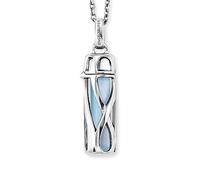 Engelsrufer - , Collar de Cadena Plata esterlina ágata Mujer, Plateado, Länge: 50 cm - ERN-Heal-BA-S