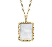 Engelsrufer Collar para mujer de plata de ley chapada en oro y un colgante de piedra lunar, cierre de mosquetón, longitud ajustable, sin níquel, 42 cm, Plata esterlina, No es una piedra preciosa