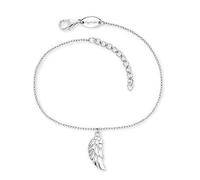 Engelsrufer ERB-FLYWING-H - Pulsera de plata de ley con colgante de ala y cierre de mosquetón, longitud ajustable, tamaño: 17 + 3 cm, sin níquel, para mujer, Eine Grösse, Plata de ley, No es una