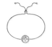 Engelsrufer ERB-LILTREE-ZI - Pulsera para mujer de plata 925 con diseño de árbol de la vida con circonitas