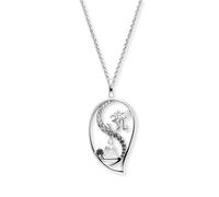 Engelsrufer ERN-YIYADROP-19-ZI - Collar para mujer de plata de ley con colgante de gota de Yin Yang - engastado con circonitas - ajustable en tres longitudes - Longitud: 42 + 4 + 4 cm