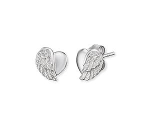 Engelsrufer Heartwing zarcillos para mujeres-plata 925 tamaño 9 mm (0,35")