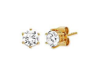 Engelsrufer Keep it so simple Pendientes de mujer Shiny de plata de ley con circonitas, sin níquel, 5mm, Plata de ley, Circonia cúbica