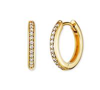 Engelsrufer Pendientes de aro para mujer, plata 925, 24 circonitas, 32023815