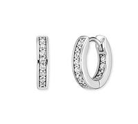 Engelsrufer Pendientes de aro para mujer, plata 925, 24 circonitas, 32023816