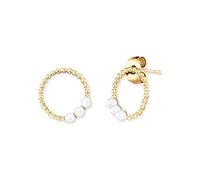 Engelsrufer Pendientes para mujer de plata 925 con núcleo de concha 32015519, 15mm, Plata de ley, Circonia cúbica