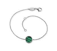 Engelsrufer Pulsera de mujer de plata 925 con piedra ágata azul, serie Powerful Stone, ERB-LILGEM-BA