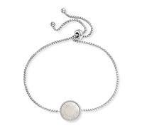 Engelsrufer Pulsera de mujer de plata de ley con brújula de nácar - cierre de cordón - ajustable individualmente - sin níquel, 24, Plata de ley, No es una piedra preciosa