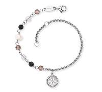 Engelsrufer Pulsera para mujer de acero inoxidable, perla 32013913, 17 cm, Acero inoxidable, No es una piedra preciosa