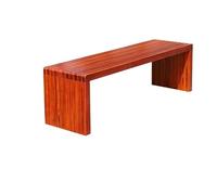 ENGENDER Patio Garden Bench Silla De Parque Banco Al Aire Libre Cuadrado Centro Comercial Descanso Doble Fila Madera Maciza(C,M)