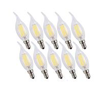 ENGEYA Bombilla LED E14 de 4 W, 400 lm, 6500 K, blanco frío, equivalente a bombillas incandescentes de 40 W, 4 W, bombilla transparente de rosca Edison pequeña, no regulable, paquete de 10