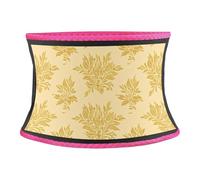 ENGhjes Cintura ajustable con patrón floral, fondo amarillo, soporte de postura, moldea el cuerpo, gimnasio, yoga, correr, fitness, adelgazamiento