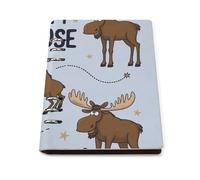ENGhjes Cuaderno de escritura recargable con texto en inglés "Don't Moose With Mee" (A5), se coloca plano a 180° para notas de reuniones, planificador diario