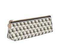 ENGhjes Divertido estuche de cuero con estampado de vaca de las Tierras Altas, bonito estuche con cremallera, bolsa de papelería para niños y niñas, regalos de vuelta a la escuela, White, Talla única