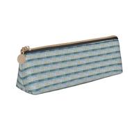 ENGhjes Estuche de cuero con estampado de paisaje de barco de velero, bonito estuche con cremallera, bolsa de papelería para niños y niñas, regalos de vuelta a la escuela, White, Talla única, Neceser