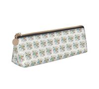 ENGhjes Estuche de piel con estampado de cerebro humano, bonito estuche con cremallera, bolsa de papelería para niños y niñas, regalos de vuelta a la escuela, White, Talla única, Neceser de maquillaje