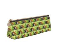 ENGhjes Estuche de piel con estampado de conejo y amor, bonito estuche con cremallera, bolsa de papelería para niños y niñas, regalos de vuelta a la escuela, White, Talla única, Neceser de maquillaje