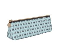 ENGhjes Estuche de piel con estampado de Pascua con texto en inglés "Happy Easter", bonito estuche con cremallera, bolsa de papelería para niños y niñas, regalos de vuelta a la escuela, White, Talla