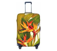 ENGhjes Funda protectora para equipaje grande con estampado de pájaro tropical del paraíso, funda protectora lavable con cremallera oculta, se adapta de 18 a 32 pulgadas, White, M