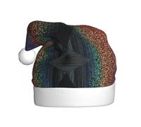 ENGhjes Gorro de Papá Noel con estampado holográfico de sueños navideños, unisex, para adultos, mujeres, hombres, invierno, Navidad, fiestas
