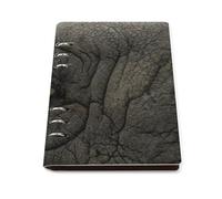 ENGhjes Gritty Gray Rhino Eye - Cuaderno de escritura recargable, tamaño A5, se coloca plano a 180° para notas de reuniones, planificador diario