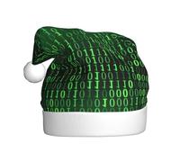 ENGhjes Hacker Era - Gorro de Papá Noel con estampado navideño único y elegante para adultos, mujeres y hombres, sombreros de Navidad para invierno