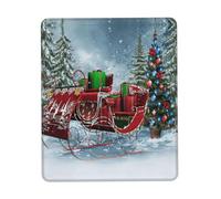 ENGhjes Merry Christmas4 - Alfombrilla de mouse grande para juegos con bordes cosidos, base de goma natural antideslizante duradera