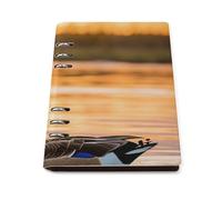 ENGhjes One Mallard Duck - Cuaderno de escritura A5, recargable, se coloca plano a 180° para notas de reuniones, planificador diario