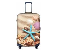 ENGhjes Shells On The Beach - Funda protectora lavable para equipaje con cremallera oculta, para equipaje de 18 a 32 pulgadas, White, XL