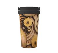 ENGhjes The Clocks - Taza de café de viaje informal con impresión de engranajes para café caliente y frío, vaso de acero inoxidable para casa, oficina, viajes