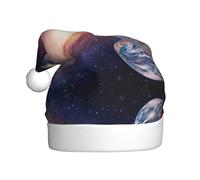 ENGhjes Universe Galaxy - Gorro de Papá Noel con estampado de espacio exterior, para adultos, mujeres, hombres, invierno, Navidad, fiestas, etc