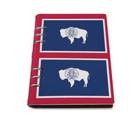 ENGhjes Wyoming State Flag A5 - Cuaderno de escritura recargable, se coloca plano 180° para notas de reuniones, planificador diario