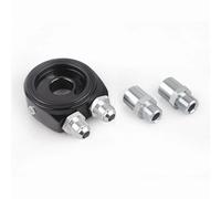 Engine Oil Cooler Placa adaptadora tipo sándwich para enfriador de aceite universal AN8 con roscas de 3/4-16UNF/M20X1.5, color plateado o negro Radiador Enfriador de Aceite(Black AN8)