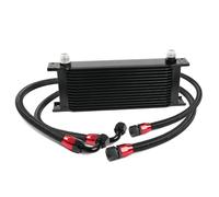 Engine Oil Cooler Radiador de aceite universal de 10 y 15 filas AN10, kit de enfriador de aceite de motor, adaptador de filtro de aceite tipo sándwich Radiador Enfriador de Aceite(10 row oil pipe joi)