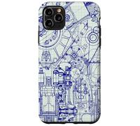 Engineer Blueprint Pattern Technical Drawing Gear Schematic Carcasa para iPhone 11 Pro MAX